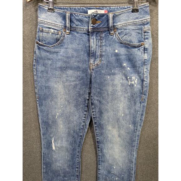 Cabi Jeans Womens 4 (Fits 29x30) Stretch Skinny Stonewash Cinch Carpenter Paint - Picture 3 of 13